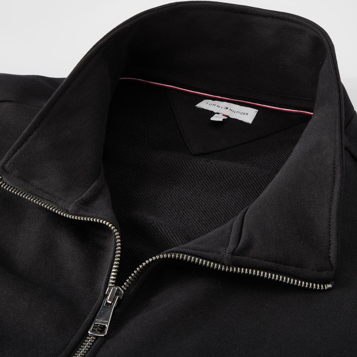 Tommy Hilfiger Sweatjacke mit Label-Print schwarz