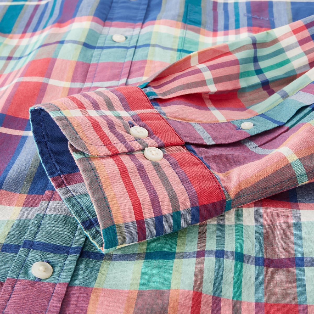 Gant Kariertes Freizeithemd aus Baumwolle rot