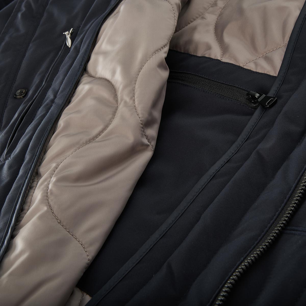 bugatti Kurzmantel mit heraustrennbarem Innenfutter, wasserabweisend dunkelblau