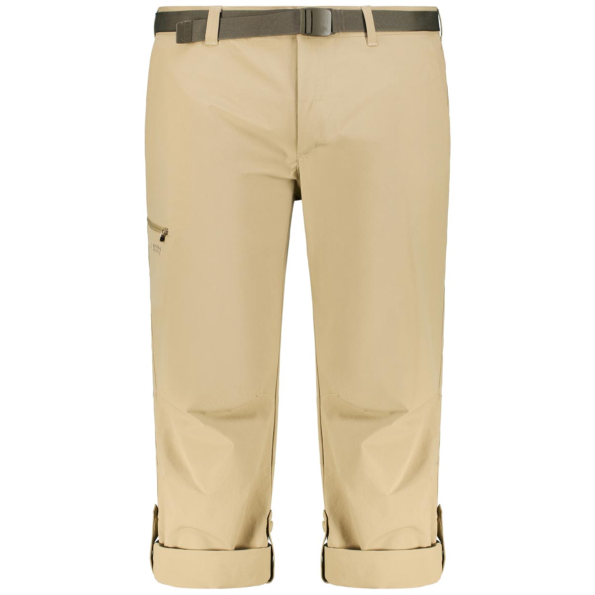 Maier Sports Trekkinghose mit Stretch und Krempelbeinen beige