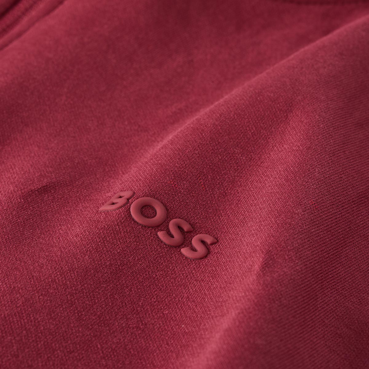 BOSS Sweatjacke mit Elasthan weinrot