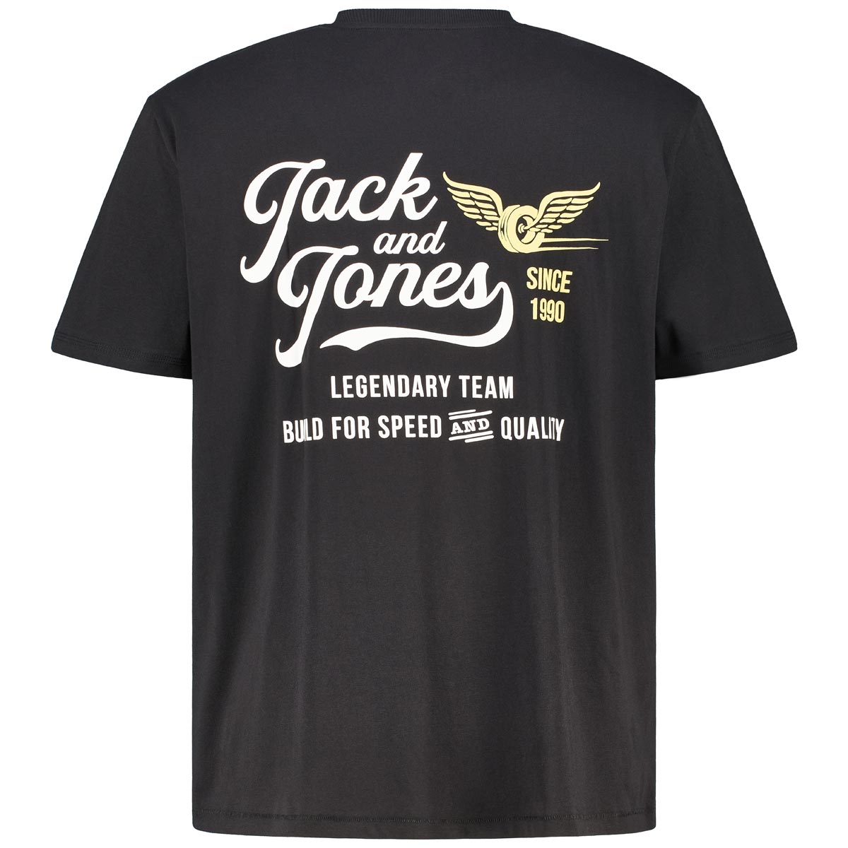 Jack&Jones T-Shirt mit Print auf Vorder- und Rückseite schwarz
