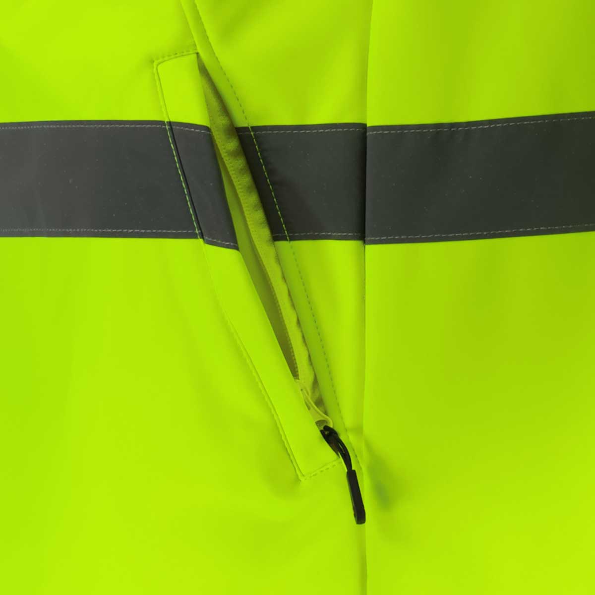 Abraxas Funktionale Warnschutzjacke mit abtrennbaren Ärmeln gelb