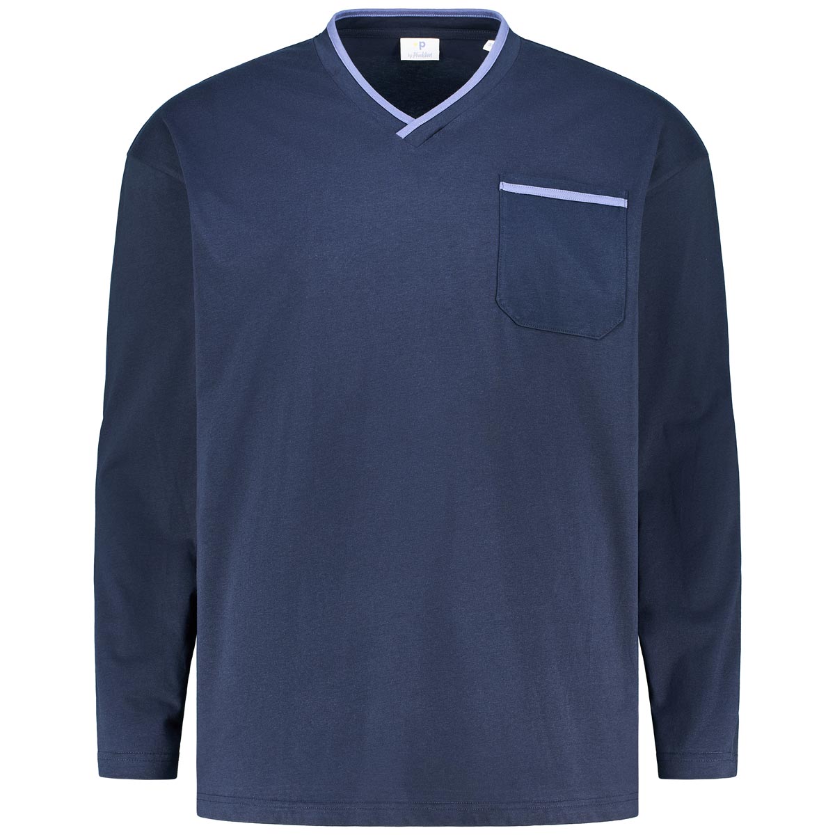 Pfundskerl Langer Schlafanzug aus Baumwolljersey dunkelblau