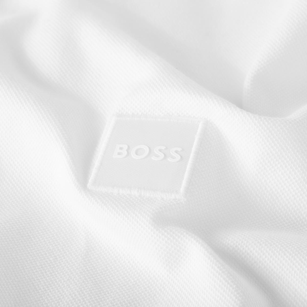 BOSS Poloshirt mit Biobaumwolle weiß