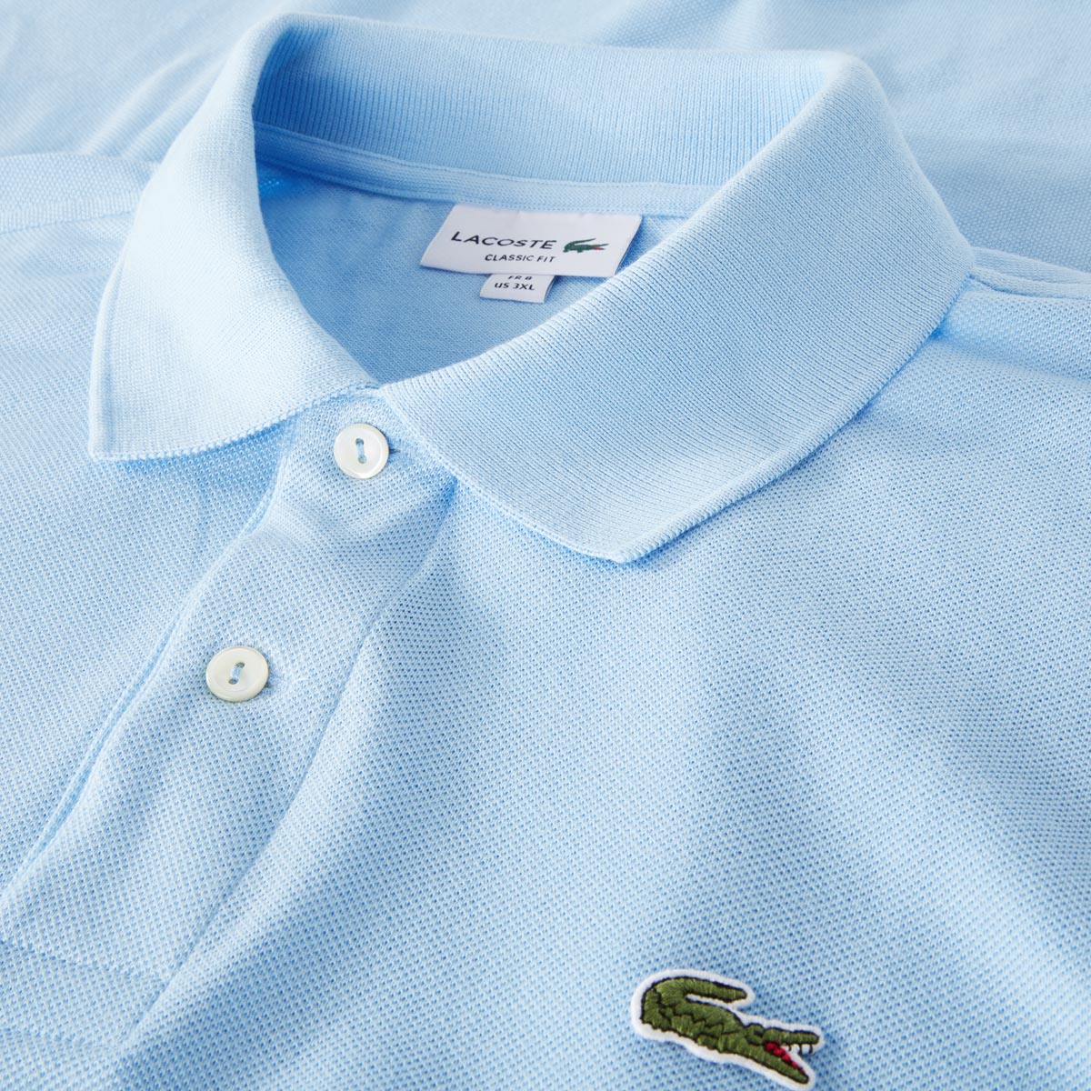 LACOSTE Poloshirt aus Baumwoll-Piqué hellblau