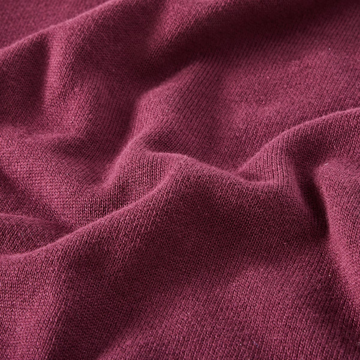 Pfundskerl Feinstrickpullover aus Baumwolle dunkelrot