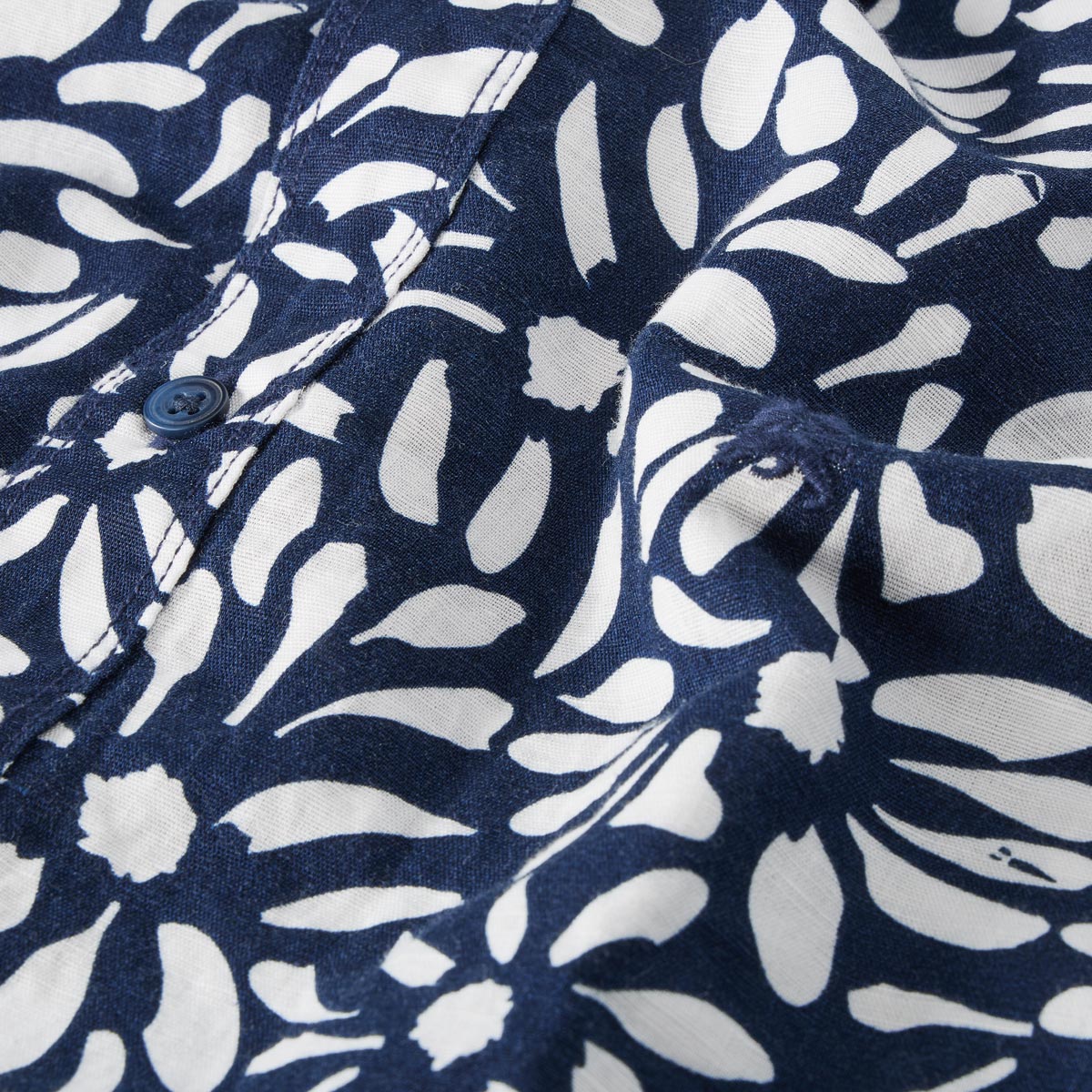 Lerros Freizeithemd mit Leinen blau