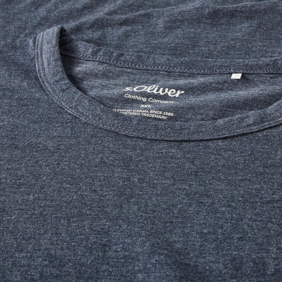 s.Oliver Basic T-Shirt mit Rundhalsausschnitt, elastisch Farbe blau Größe: günstig online kaufen