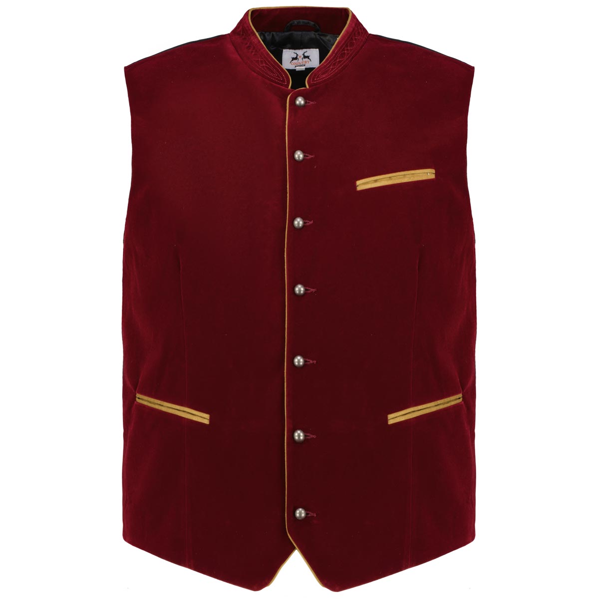 Maddox Trachtenweste aus Samt weinrot