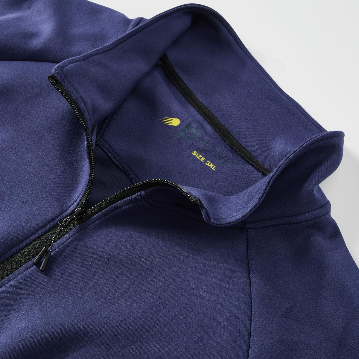 Pfundskerl Sweatshirt mit Troyerkragen mittelblau