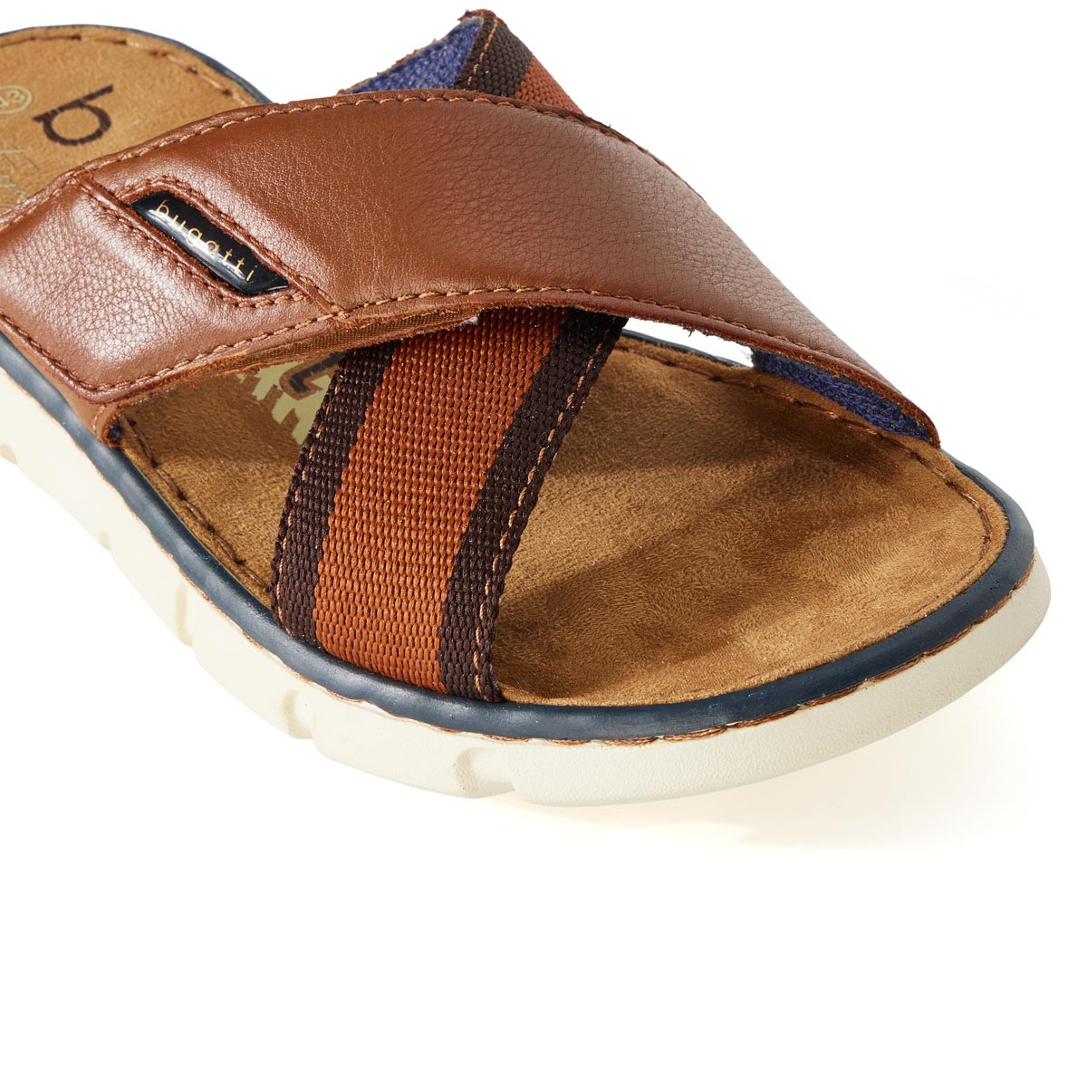 bugatti Sandalen aus Leder, leicht braun