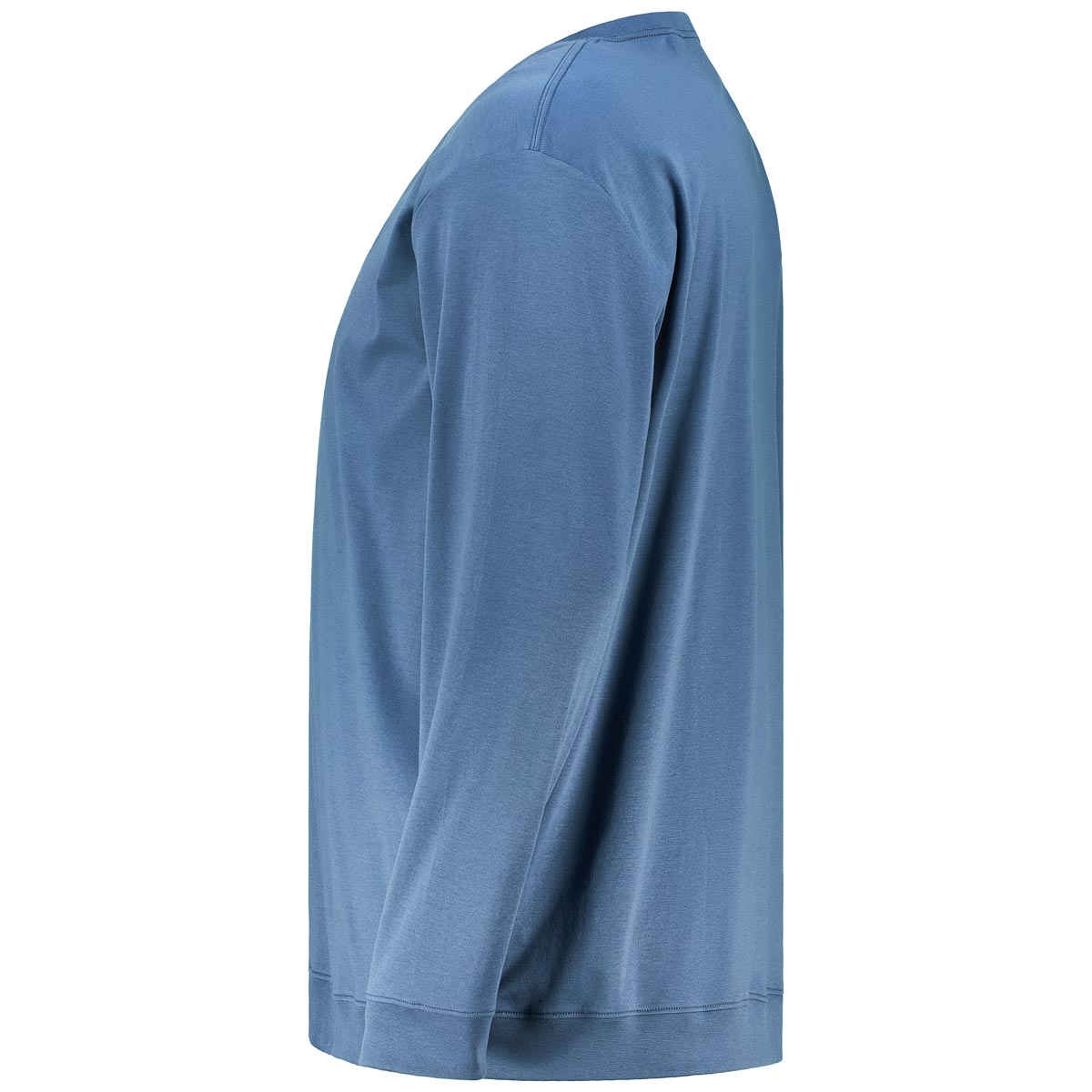 RAGMAN Longsleeve aus Pima-Baumwolle mittelblau