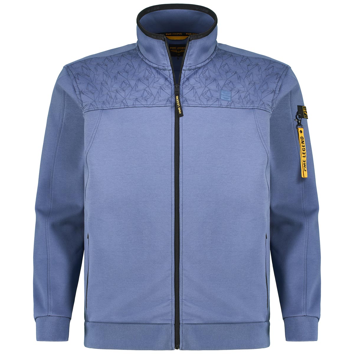 PME LEGEND Sweatjacke mit Stretch Farbe mittelblau Größe: 4XL günstig online kaufen