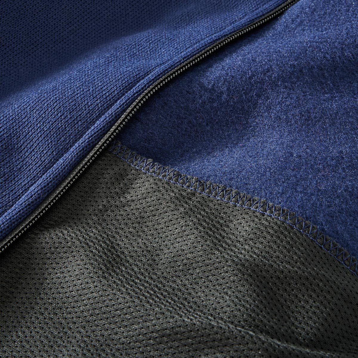 Blue Wave Fleecejacke in Strickoptik marine