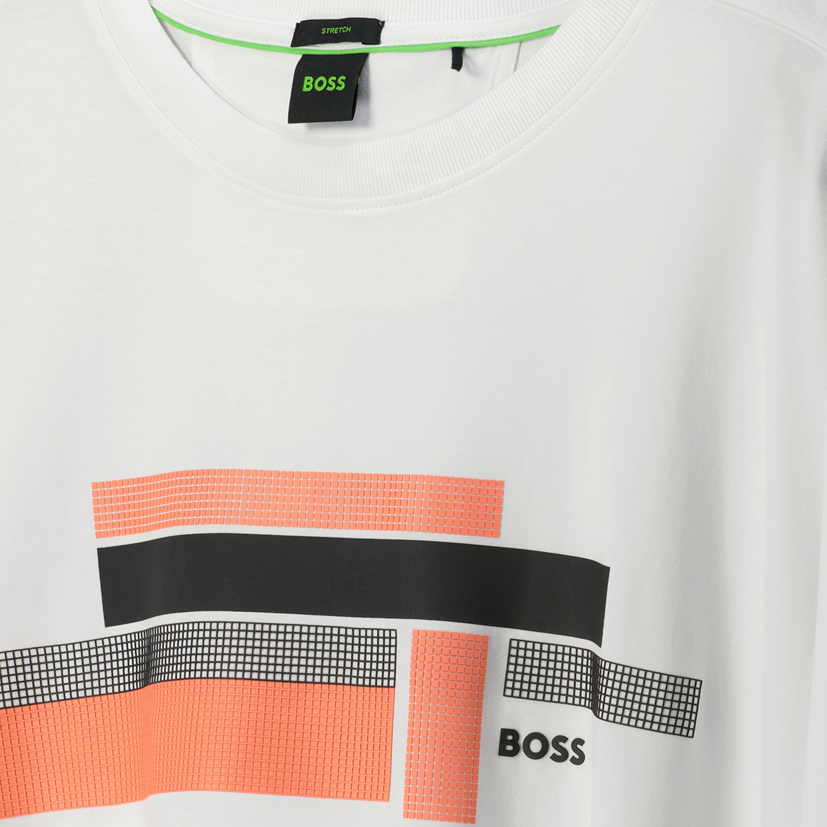 BOSS T-Shirt mit Elasthan weiß