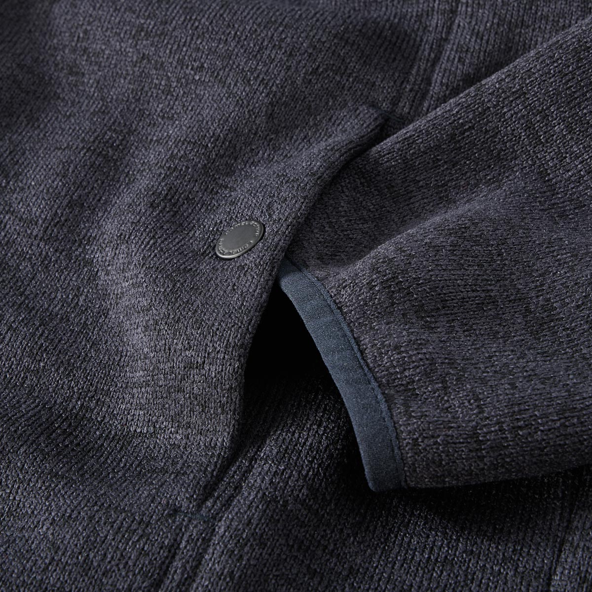 camel active Strickjacke mit Fleecefutter dunkelblau