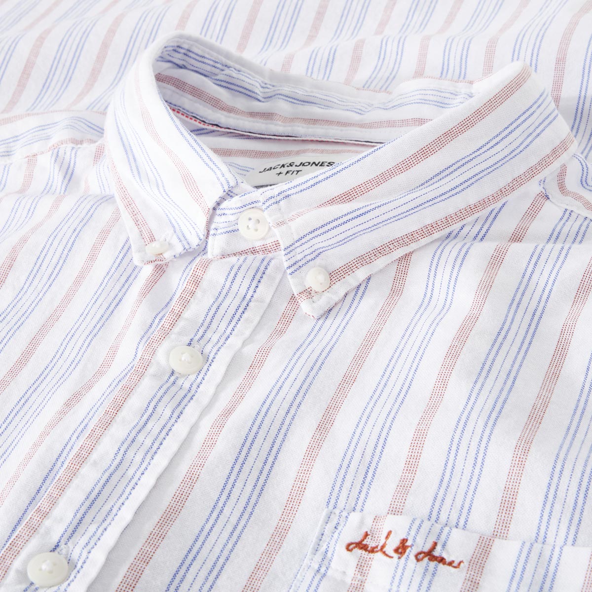 Jack&Jones Freizeithemd mit Streifen weiß