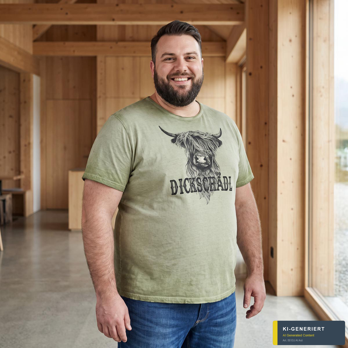 Pfundskerl T-Shirt aus Biobaumwolle oliv