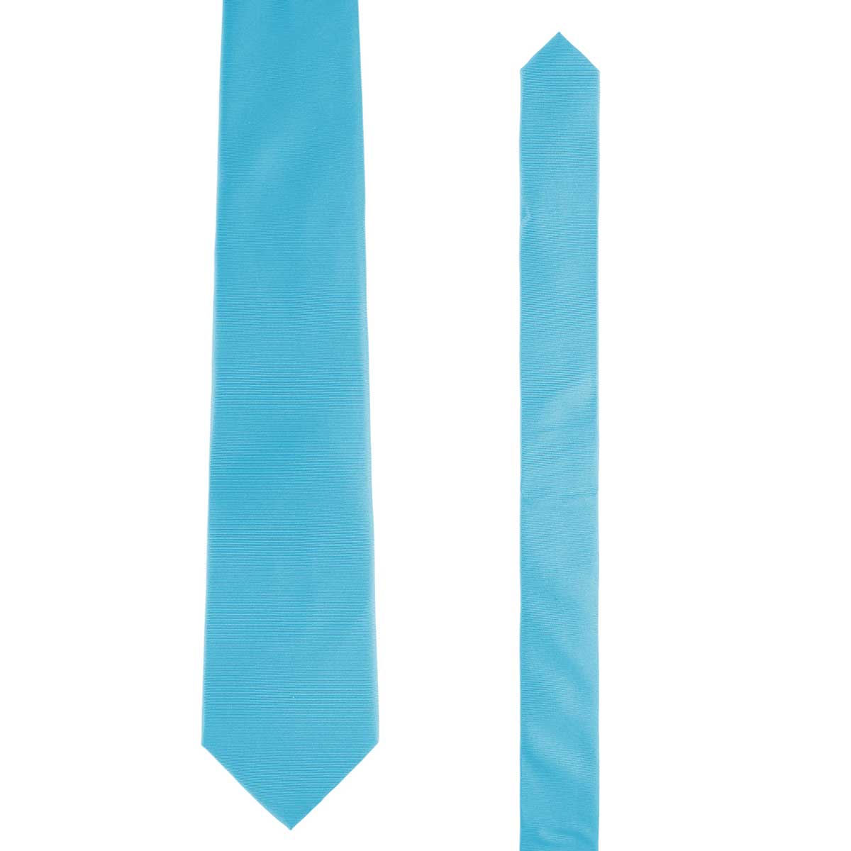 Seidenfalter Extralange Seidenkrawatte mit feiner Streifenstruktur türkis