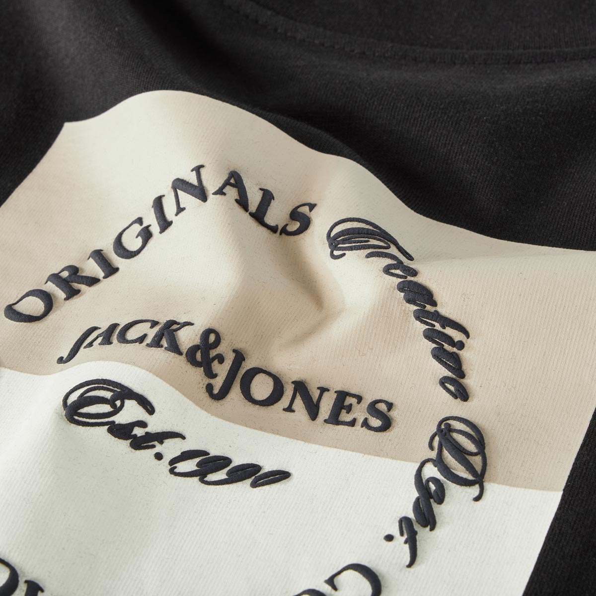 Jack&Jones T-Shirt mit Label-Print schwarz