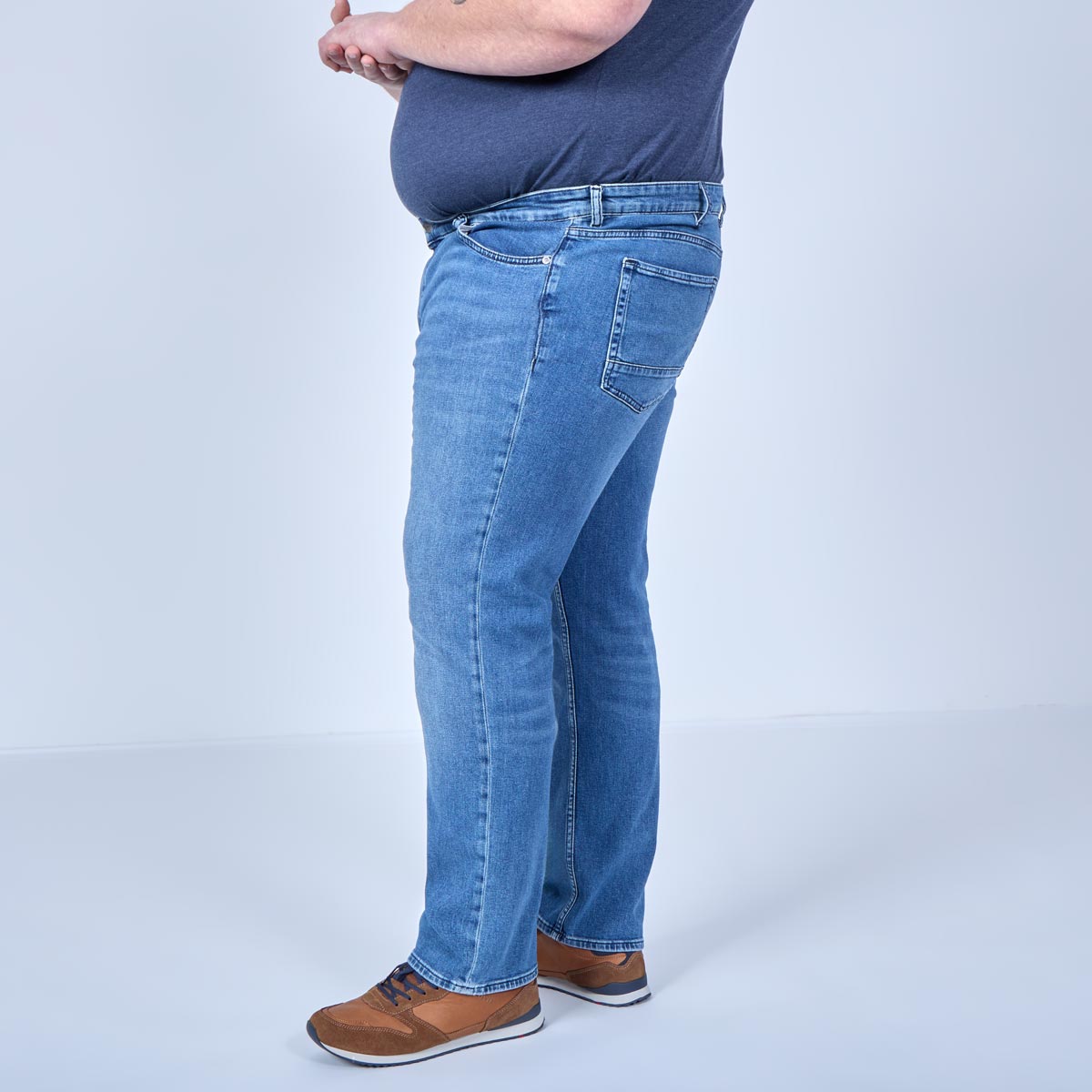 BOSS Stretch-Jeans "Re.Maine", Regular Fit mittelblau