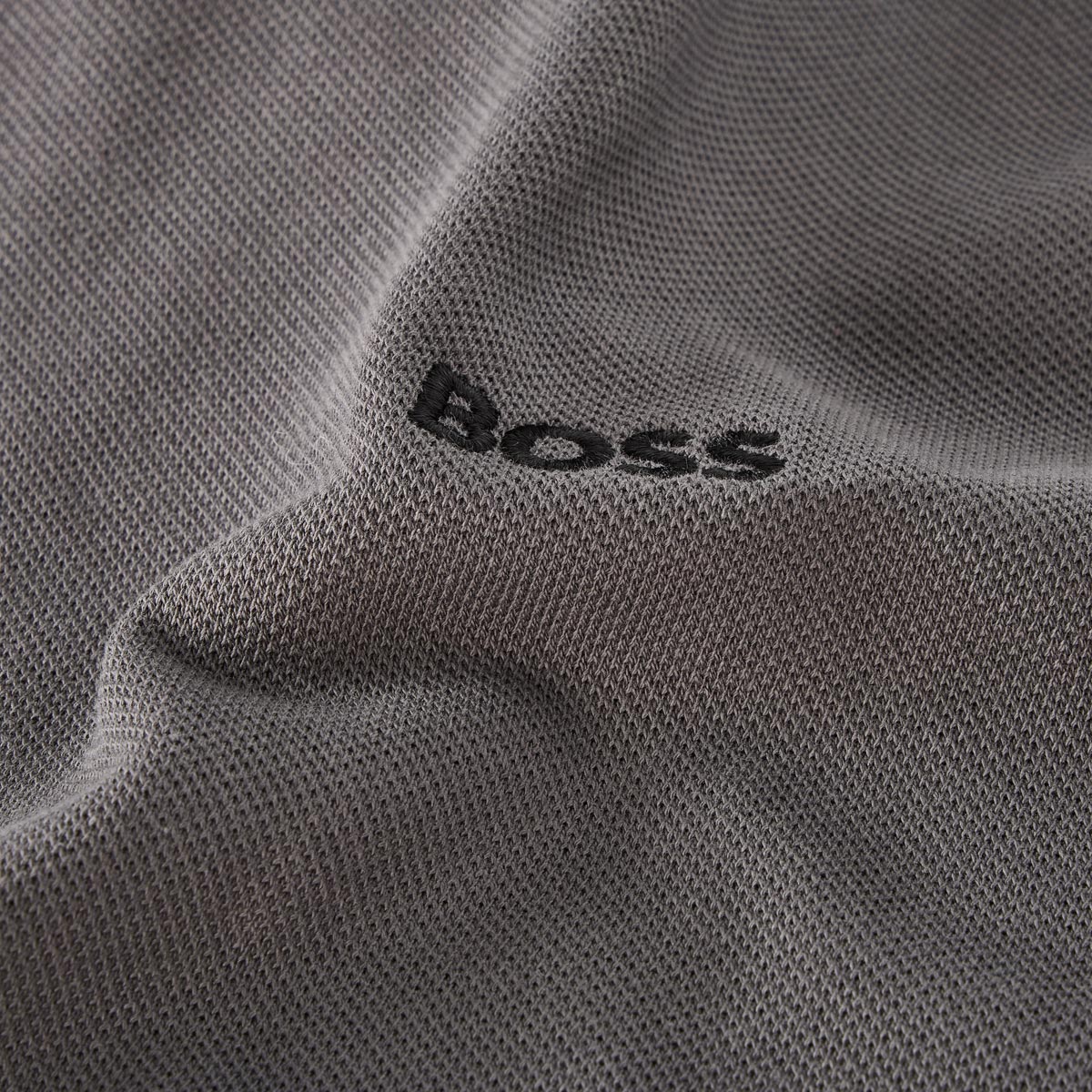 BOSS Poloshirt mit Kontrastdetails anthrazit