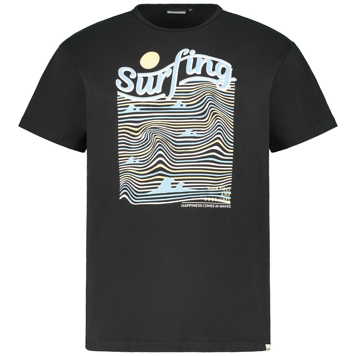 North T-Shirt mit Motiv-Print Farbe schwarz Größe: 5XL günstig online kaufen