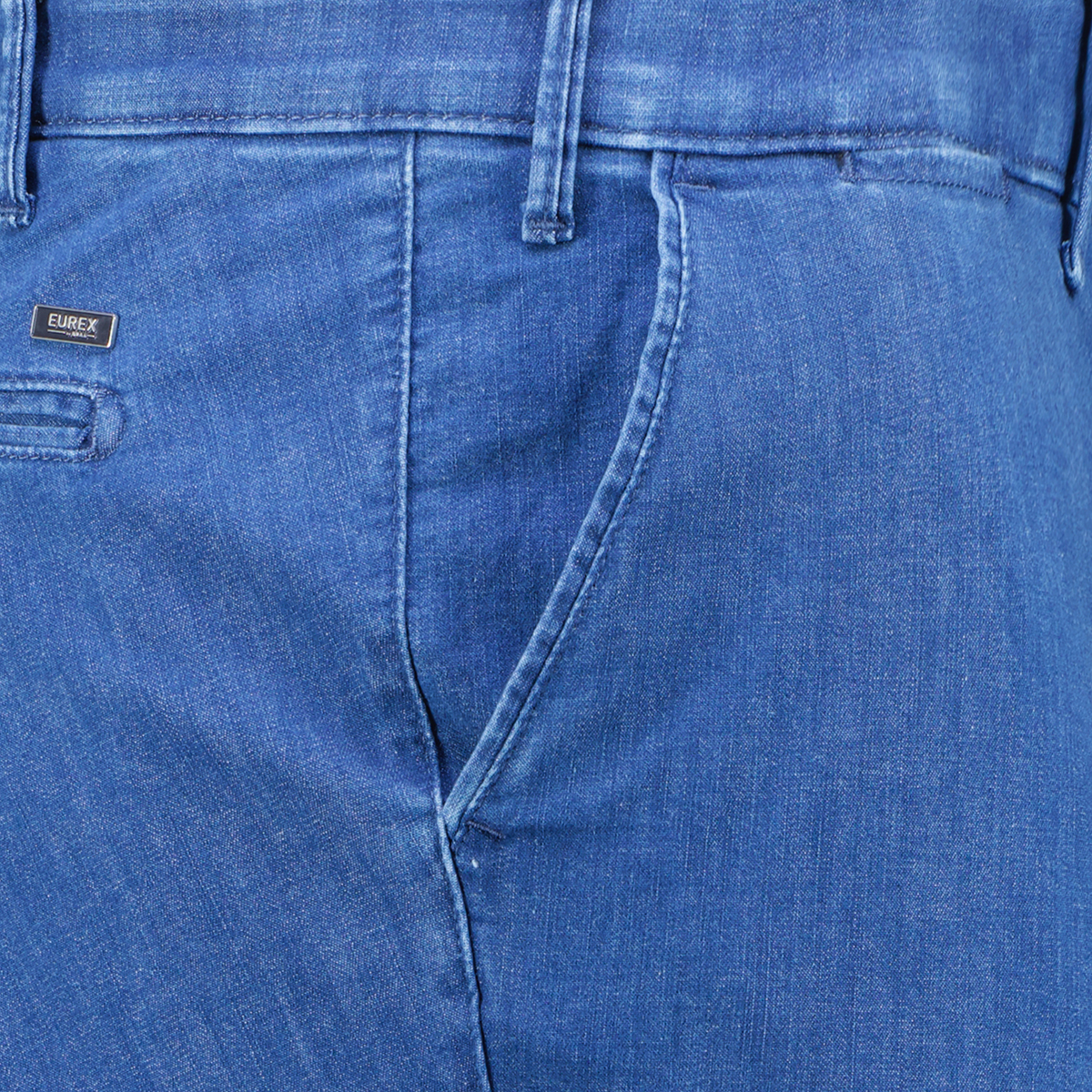 Eurex by Brax Stretch-Chinos "Jonas", Tapered Fit mittelblau