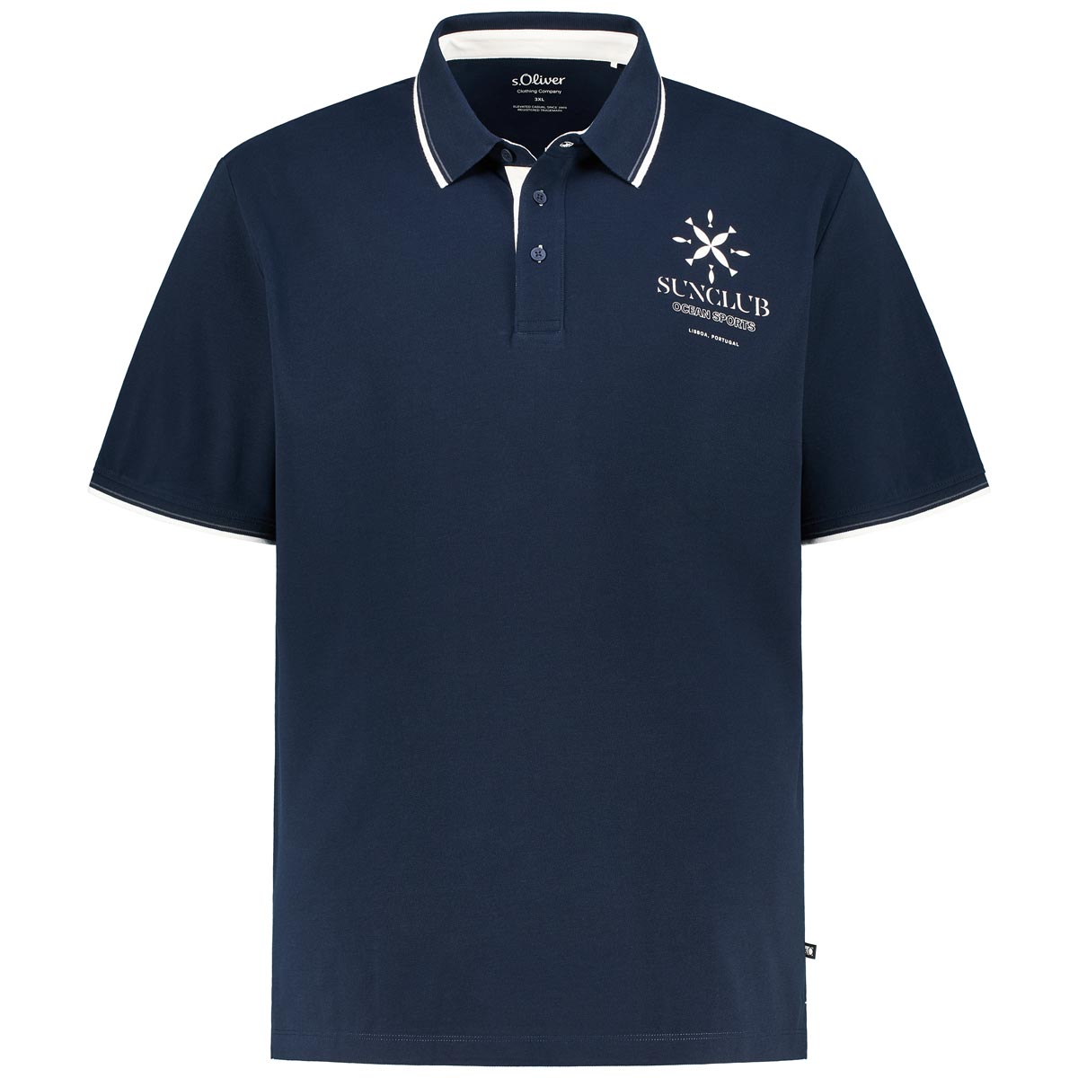 Poloshirt mit Motiv-Print