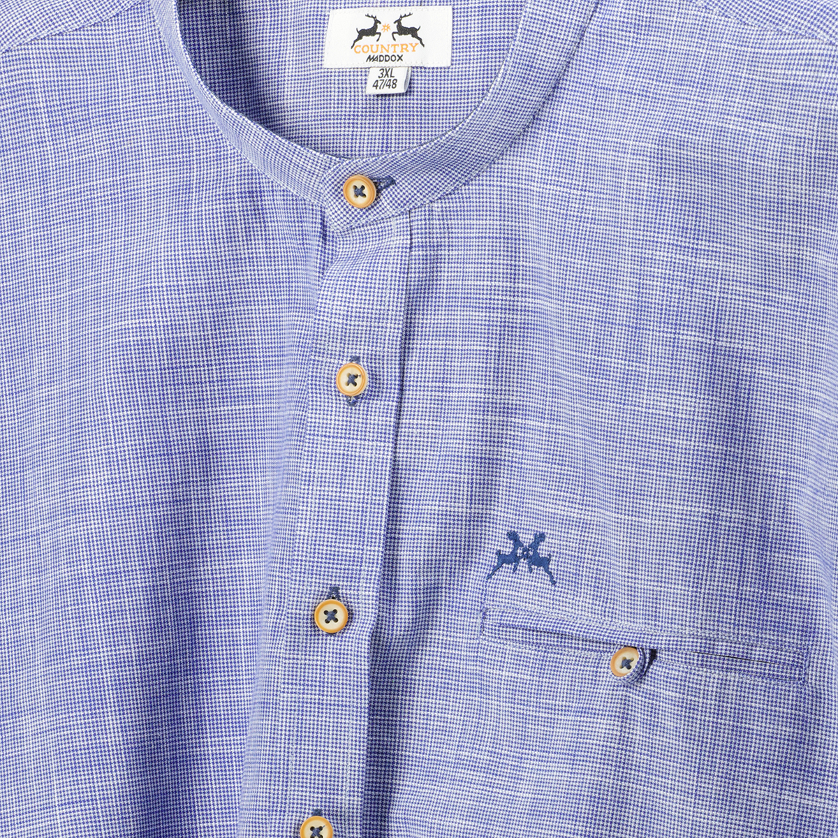 Maddox Trachtenhemd aus Baumwolle blau