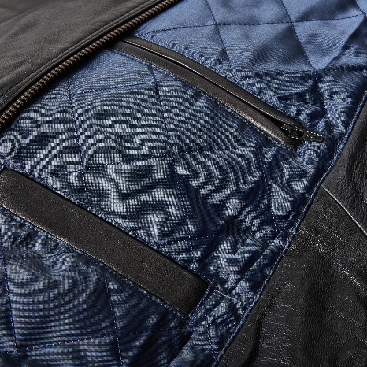 North Lederjacke aus Lammleder schwarz