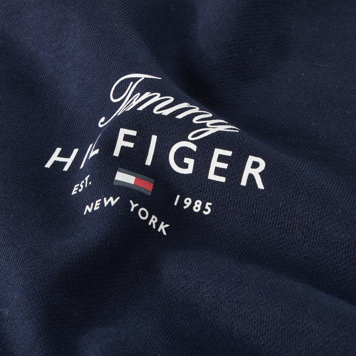 Tommy Hilfiger Sweatshirt mit Label-Print marine