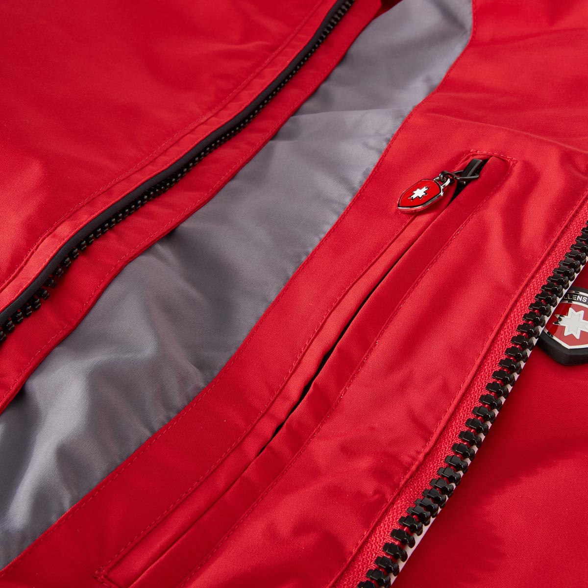 Wellensteyn Leichte Funktionsjacke im Blouson-Stil, wind- und wasserdicht rot/weiß