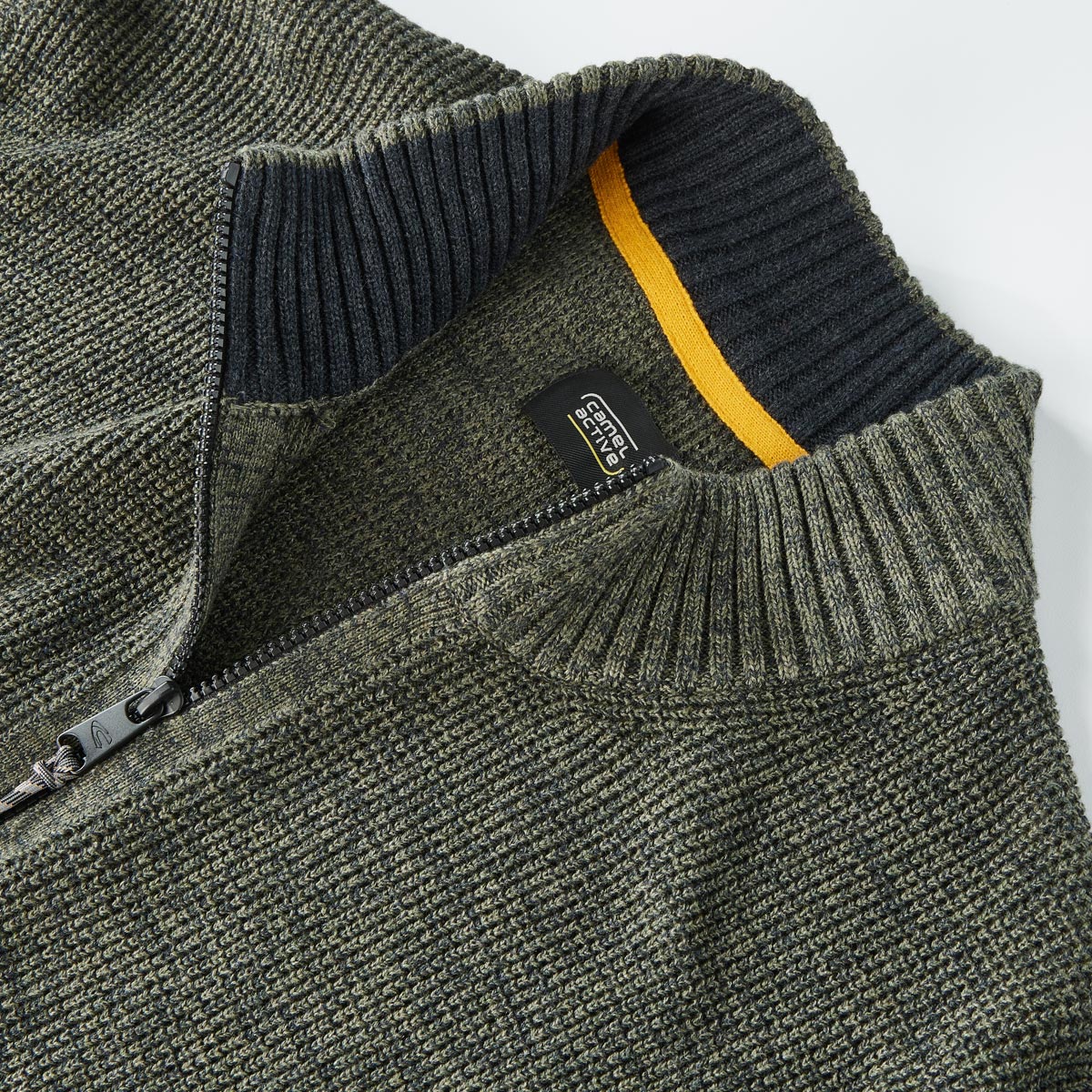 camel active Troyer-Pullover aus Strick khaki