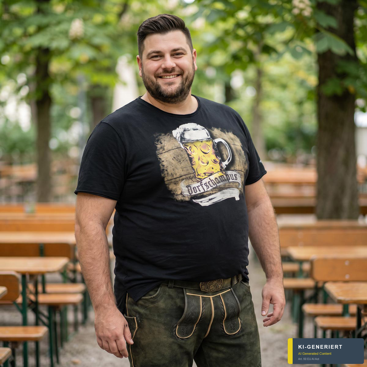 Pfundskerl T-Shirt mit Motiv-Print schwarz