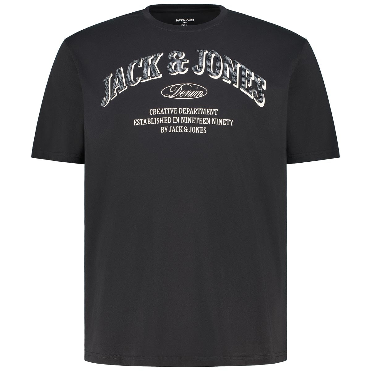 Jack&Jones T-Shirt Mit Label-Print Farbe Schwarz Größe, 5XL