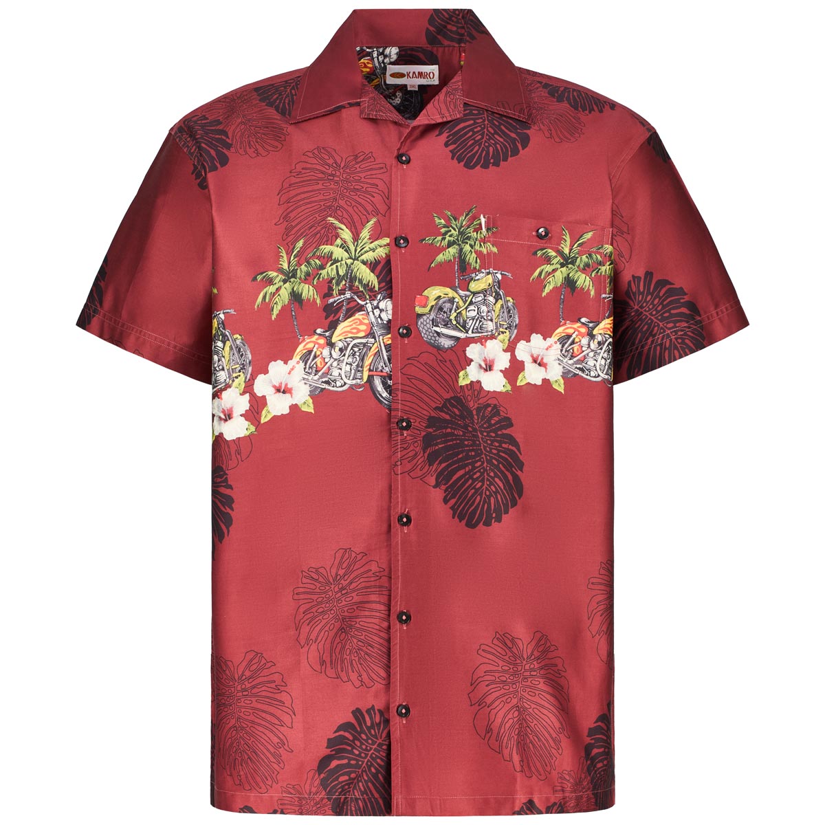 Kamro Freizeithemd mit Allover-Muster Farbe rot/schwarz Größe: 12XL günstig online kaufen