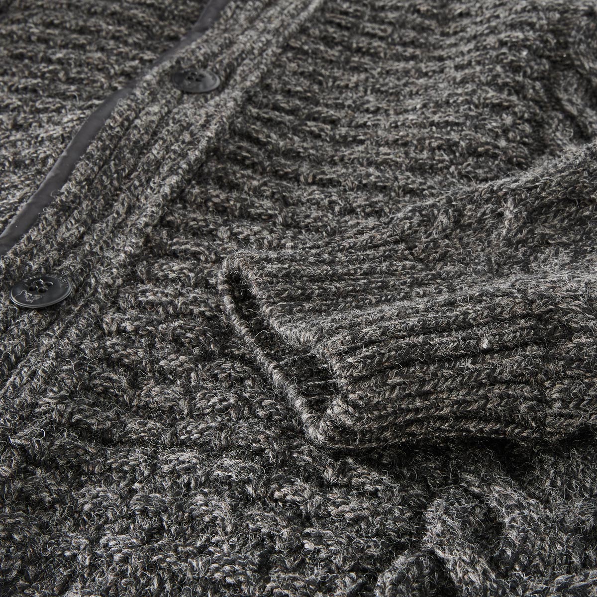 PME LEGEND Gefütterte Strickjacke anthrazit