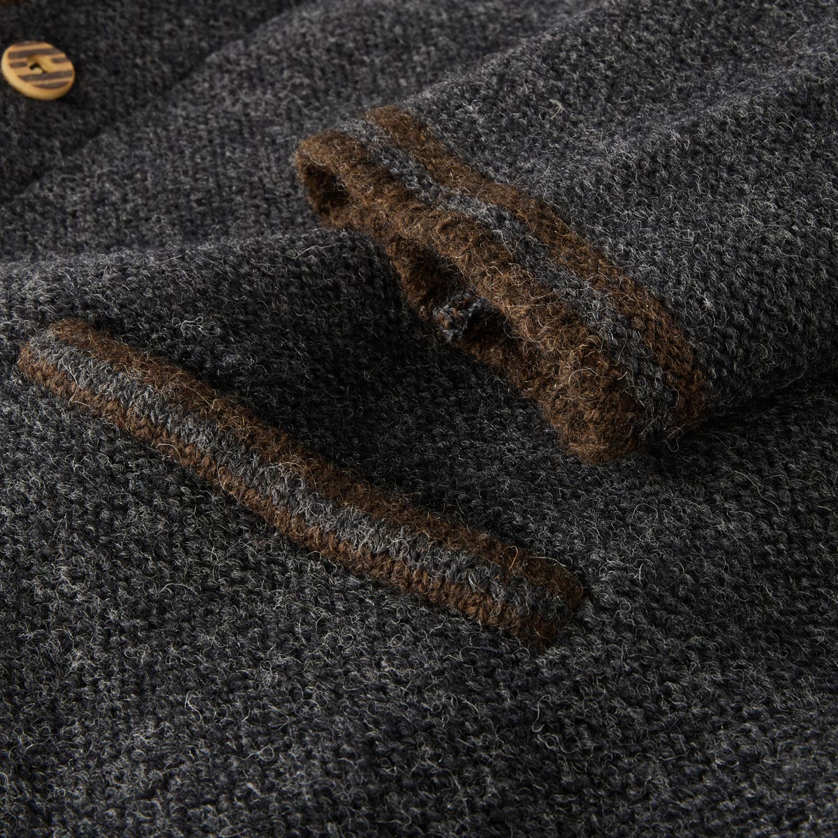 Orbis Trachten-Strickjacke grau