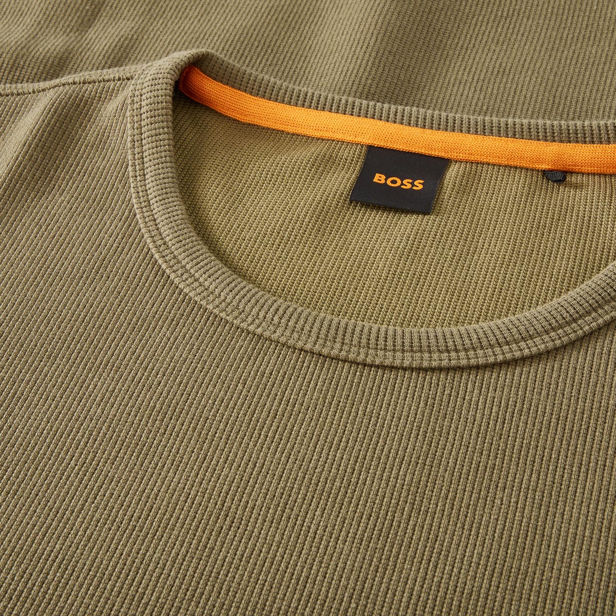 BOSS Longsleeve mit Stretch khaki