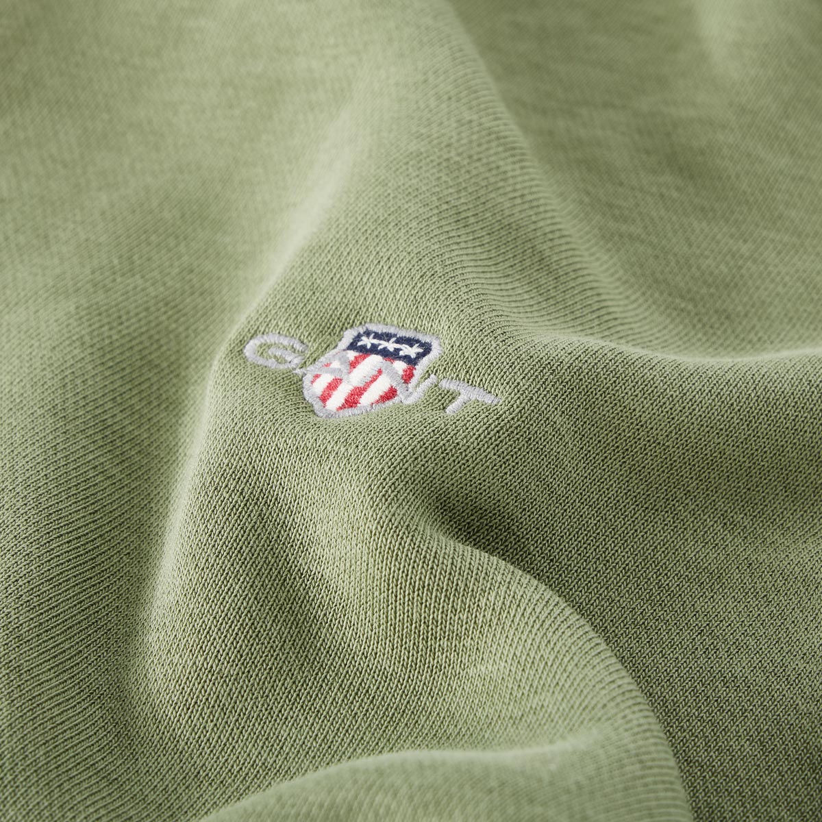 Gant Basic-Sweatjacke mit Stehkragen grün