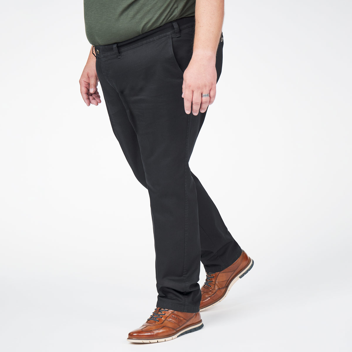 Eurex by Brax Stretch-Chinos „Jim“, Tapered Fit schwarz
