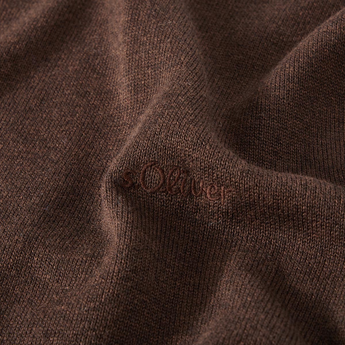 s.Oliver Feinstrickpullover aus Baumwolle braun