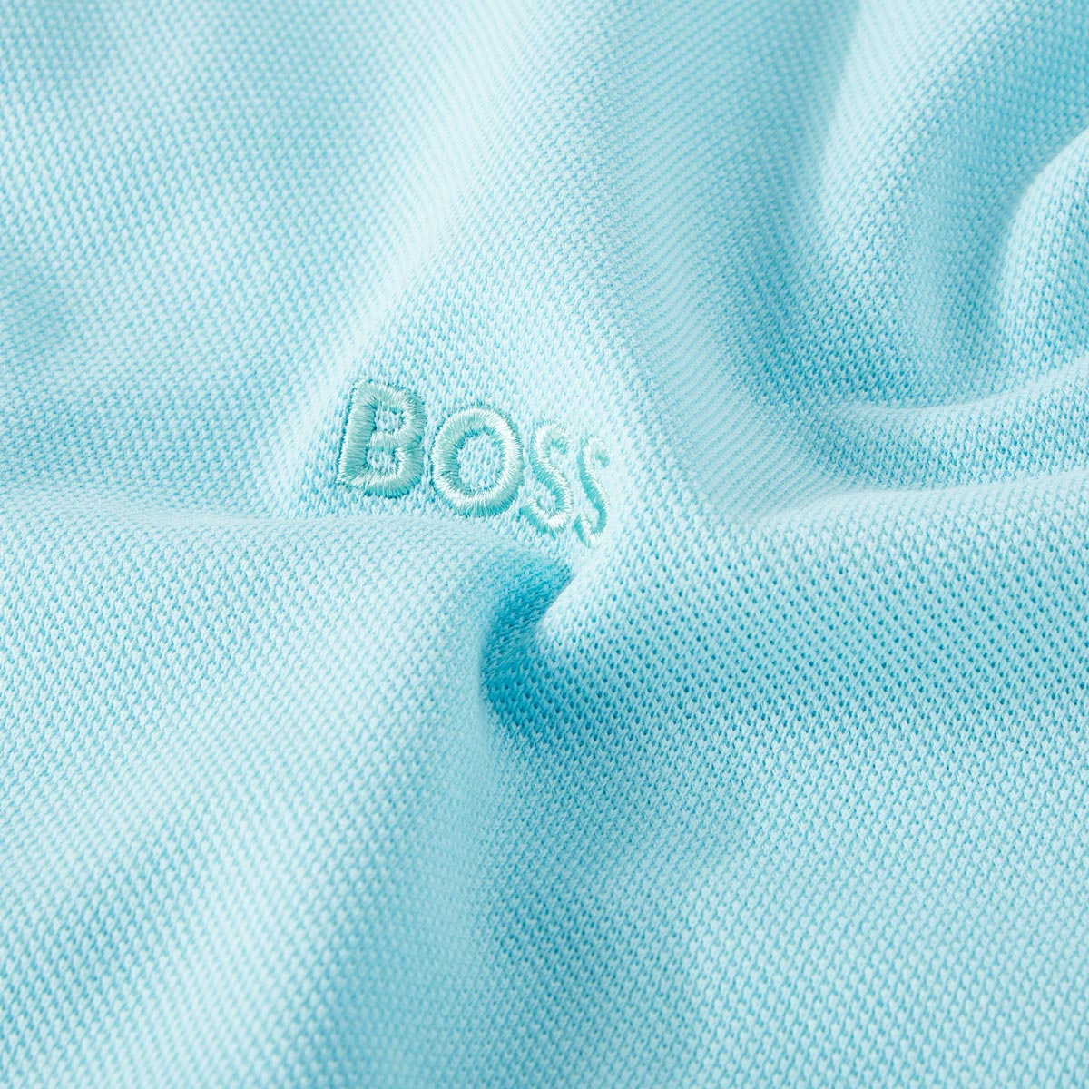 BOSS Poloshirt mit Kontrastdetails blau