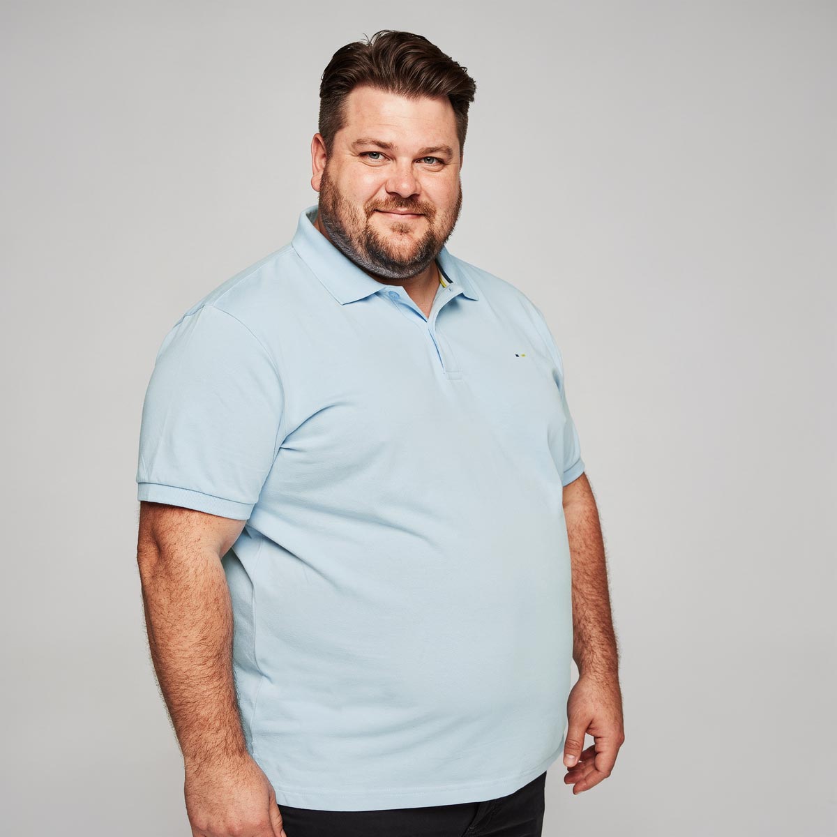 Pfundskerl Poloshirt aus Baumwolle hellblau