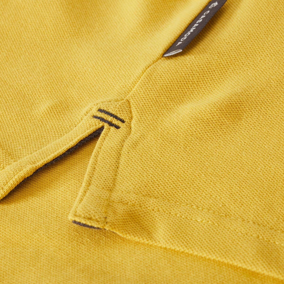 CASA MODA Poloshirt mit Elasthan gelb