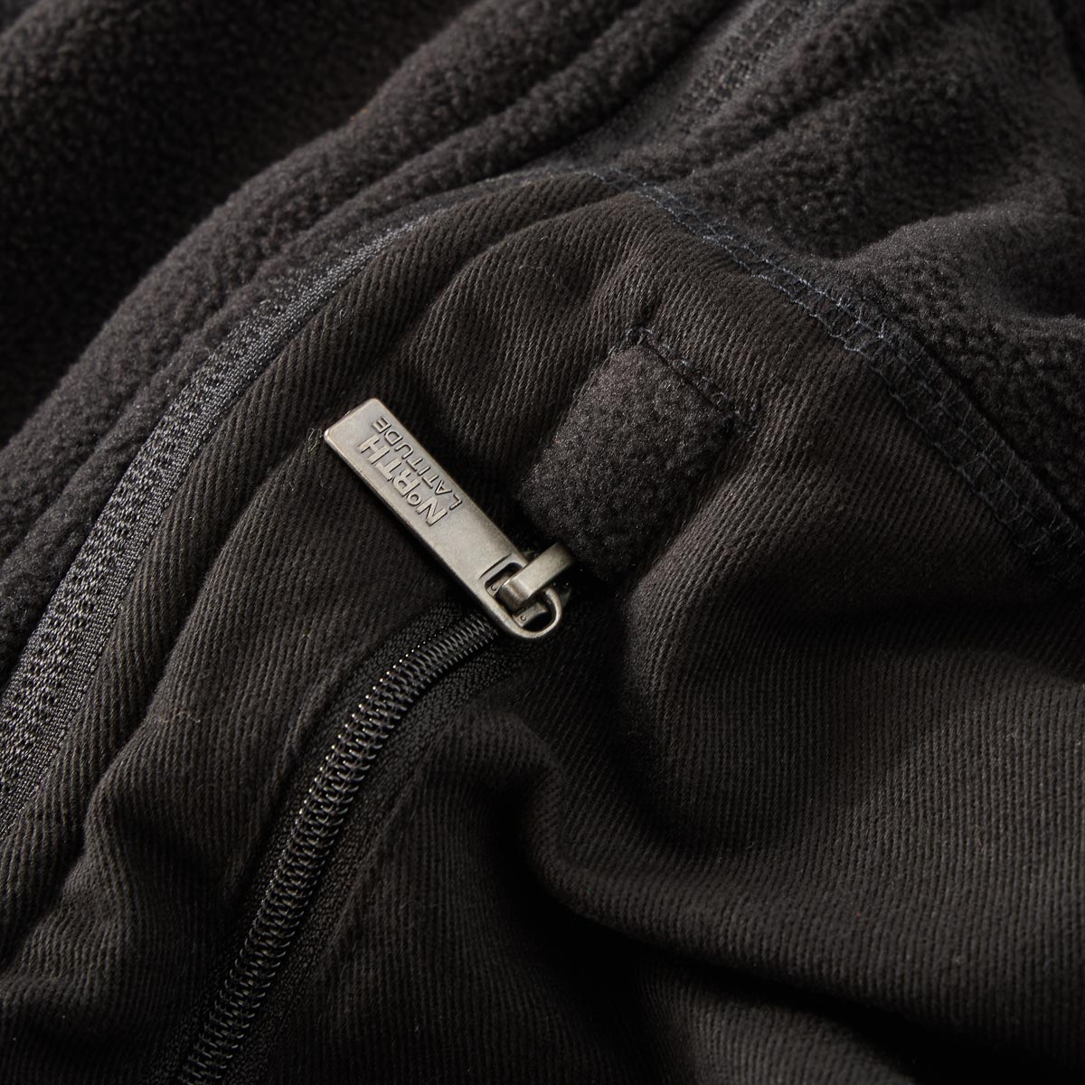 North Fleecejacke mit Stehkragen schwarz