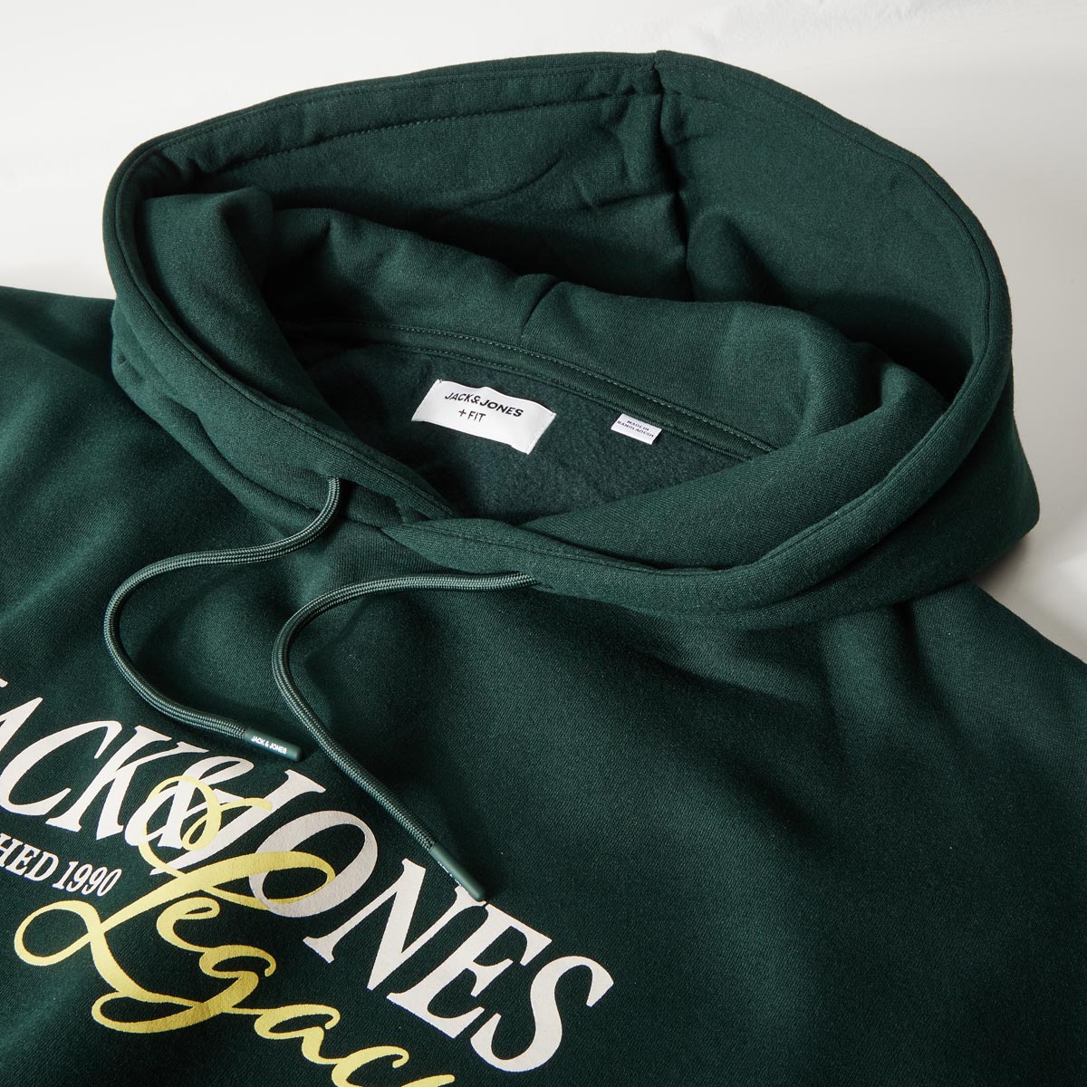 Jack&Jones Hoodie mit Fleece-Innenseite dunkelgrün