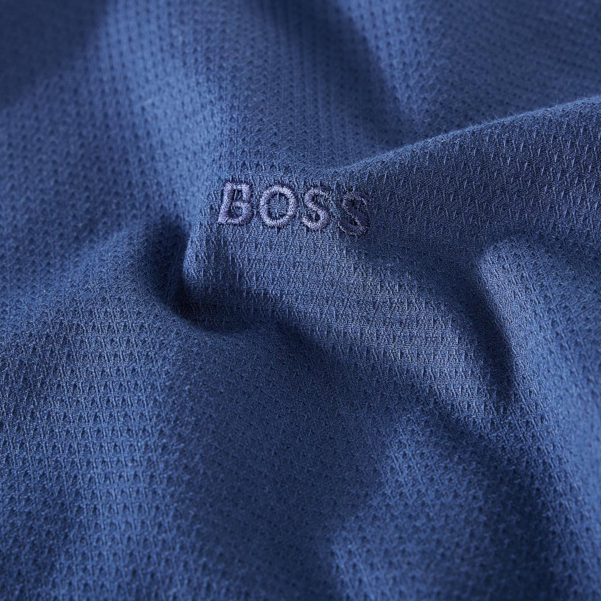 BOSS Freizeithemd mit Elasthan mittelblau